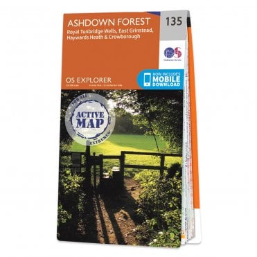 Ordnance Survey Explorer Active map 135 - Ashdown Forest (Waterproof)