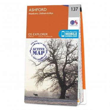 Ordnance Survey Explorer Active map 137 - Ashford (Waterproof)