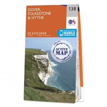 Ordnance Survey Explorer Active map 138 - Dover, Folkestone & Hythe (Waterproof)