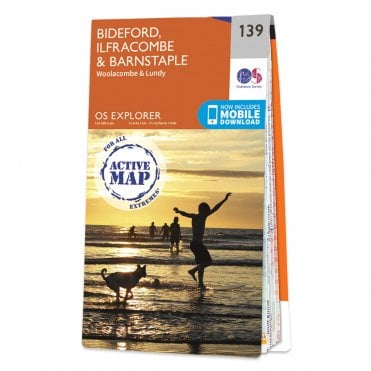 Ordnance Survey Explorer Active map 139 - Bideford, Ilfracombe & Barnstaple (Waterproof)