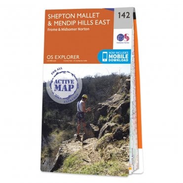 Ordnance Survey Explorer Active map 142 - Shepton Mallet & Mendip Hills East (Waterproof)