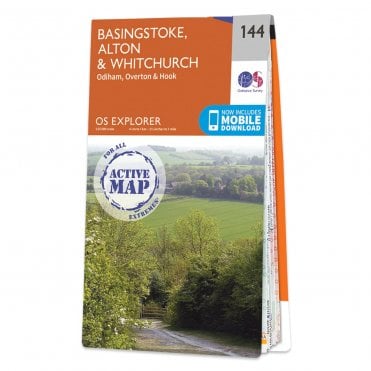 Ordnance Survey Explorer Active map 144 - Basingstoke (Waterproof)