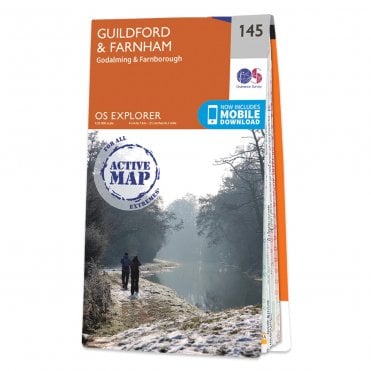 Ordnance Survey Explorer Active map 145 - Guildford & Farnham (Waterproof)