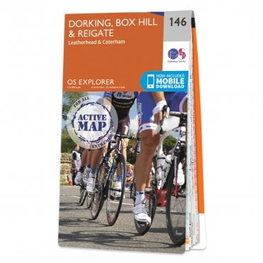 Ordnance Survey Explorer Active map 146 - Dorking, Box Hill & Reigate (Waterproof)