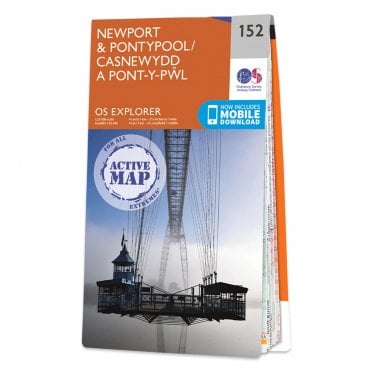 Ordnance Survey Explorer Active map 152 - Newport & Pontypool (Waterproof)