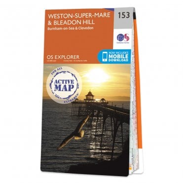 Ordnance Survey Explorer Active map 153 - Weston-super-Mare & Bleadon Hill (Waterproof)