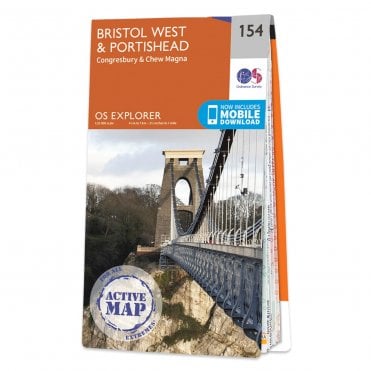 Ordnance Survey Explorer Active map 154 - Bristol West & Portishead (Waterproof)