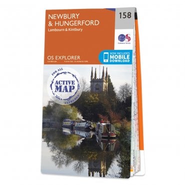 Ordnance Survey Explorer Active map 158 - Newbury & Hungerford (Waterproof)