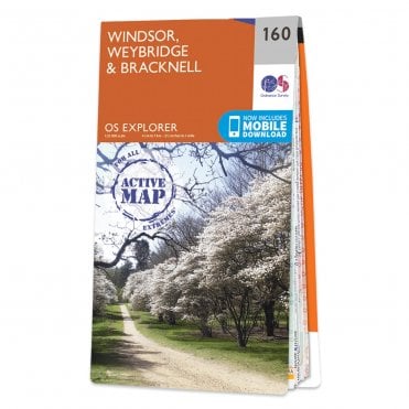 Ordnance Survey Explorer Active map 160 - Windsor, Weybridge & Bracknell (Waterproof)