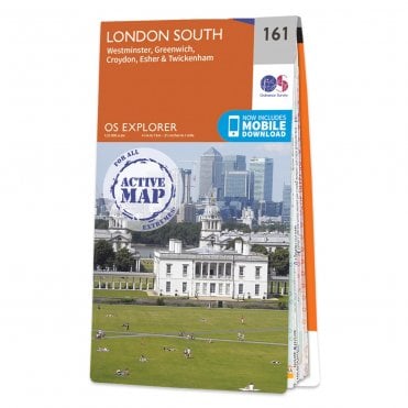 Ordnance Survey Explorer Active map 161 - London South (Waterproof)
