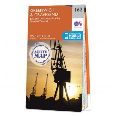 Ordnance Survey Explorer Active map 162 - Greenwich and Gravesend (Waterproof)