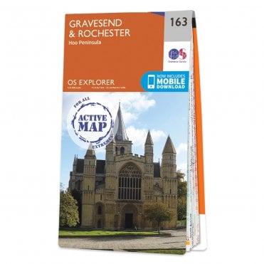 Ordnance Survey Explorer Active map 163 - Gravesend & Rochester (Waterproof)