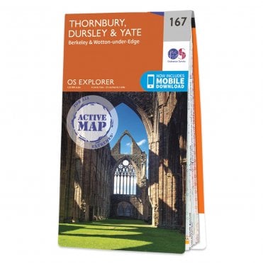 Ordnance Survey Explorer Active map 167 - Thornbury, Dursley & Yate (Waterproof)
