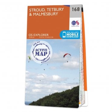 Ordnance Survey Explorer Active map 168 - Stroud, Tetbury & Malmesbury (Waterproof)