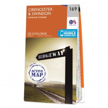 Ordnance Survey Explorer Active map 169 - Cirencester & Swindon (Waterproof)