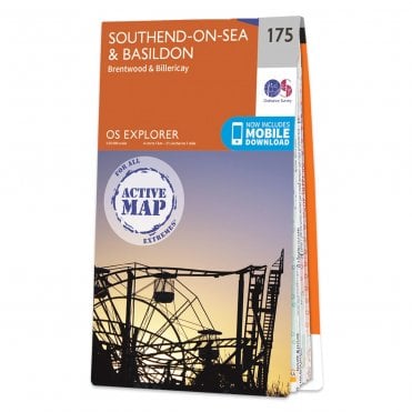 Ordnance Survey Explorer Active map 175 - Southend-on-Sea & Basildon (Waterproof)
