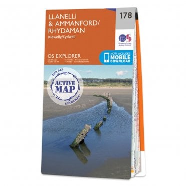 Ordnance Survey Explorer Active map 178 - Llanelli & Ammanford (Waterproof)