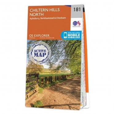 Ordnance Survey Explorer Active map 181 - Chiltern Hills North (Waterproof)