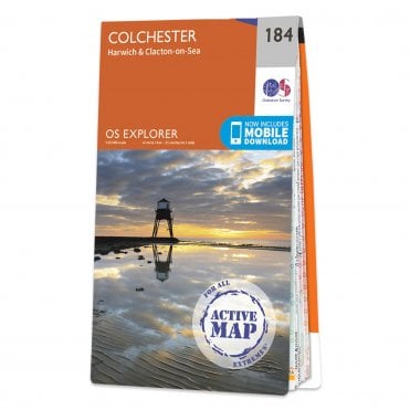 Ordnance Survey Explorer Active map 184 - Colchester (Waterproof)
