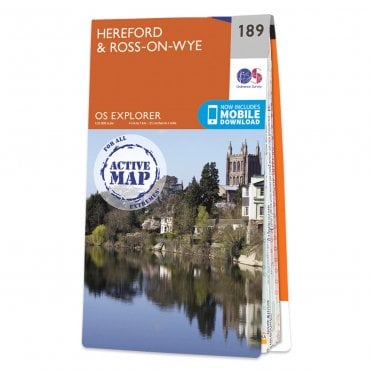 Ordnance Survey Explorer Active map 189 - Hereford & Ross-on-Wye (Waterproof)