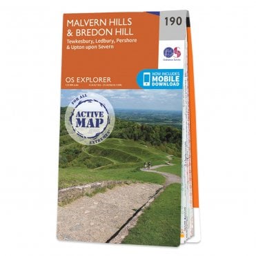 Ordnance Survey Explorer Active map 190 - Malvern Hills & Bredon Hill (Waterproof)
