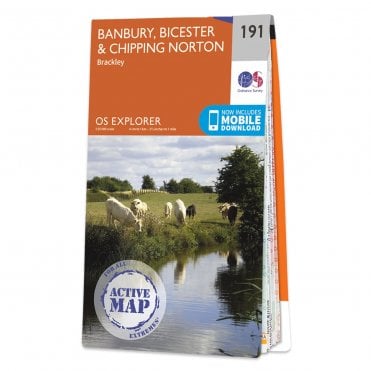 Ordnance Survey Explorer Active map 191 - Banbury, Bicester & Chipping Norton (Waterproof)
