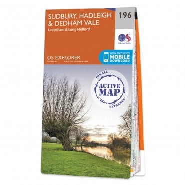 Ordnance Survey Explorer Active map 196 - Sudbury, Hadleigh & Dedham Vale (Waterproof)