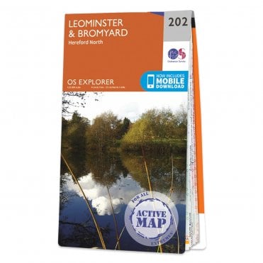 Ordnance Survey Explorer Active map 202 - Leominster & Bromyard (Waterproof)