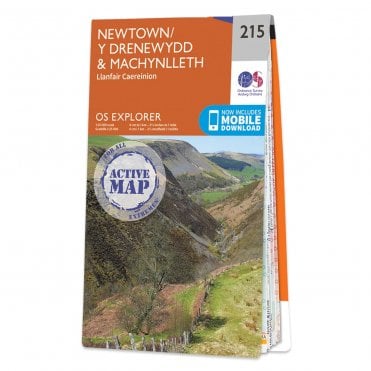 Ordnance Survey Explorer Active map 215 - Newtown & Machynlleth (Waterproof)