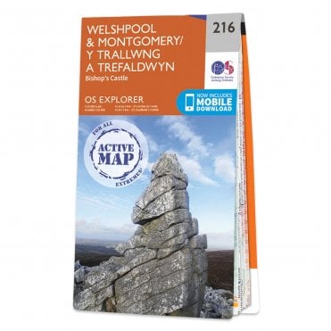 Ordnance Survey Explorer Active map 216 - Welshpool & Montgomery (Waterproof)