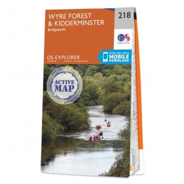 Ordnance Survey Explorer Active map 218 - Kidderminster & Wyre Forest (Waterproof)