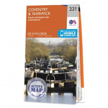 Ordnance Survey Explorer Active map 221 - Coventry & Warwick (Waterproof)