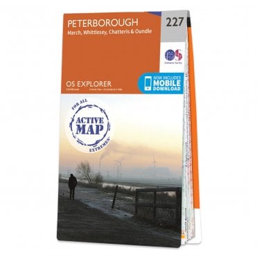 Ordnance Survey Explorer Active map 227 - Peterborough (Waterproof)