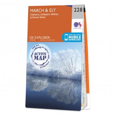 Ordnance Survey Explorer Active map 228 - March & Ely (Waterproof)