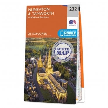 Ordnance Survey Explorer Active map 232 - Nuneaton & Tamworth (Waterproof)