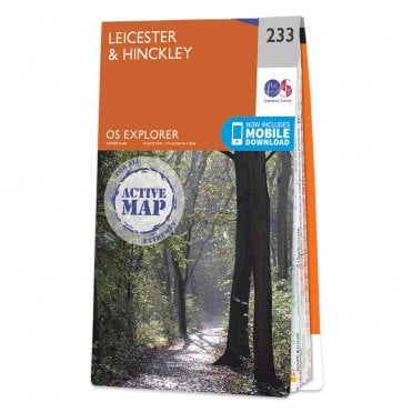 Ordnance Survey Explorer Active map 233 - Leicester & Hinckley (Waterproof)