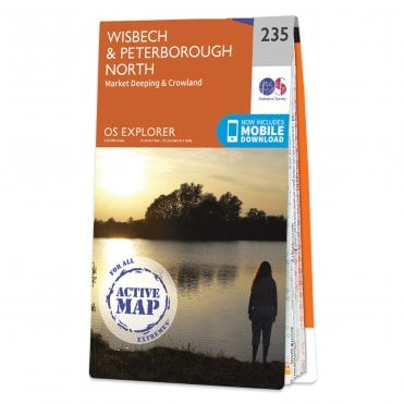 Ordnance Survey Explorer Active map 235 - Wisbech & Peterborough North (Waterproof)