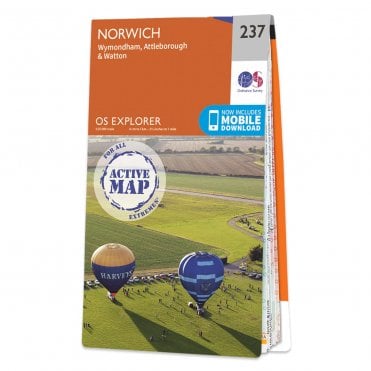 Ordnance Survey Explorer Active map 237 - Norwich (Waterproof)