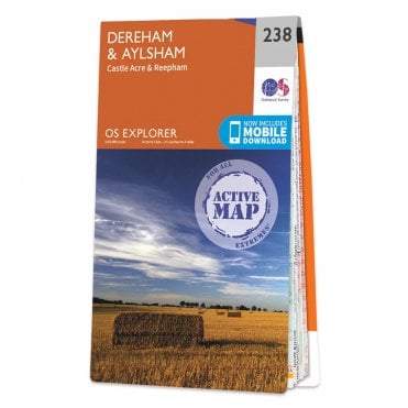 Ordnance Survey Explorer Active map 238 - Dereham & Aylsham (Waterproof)