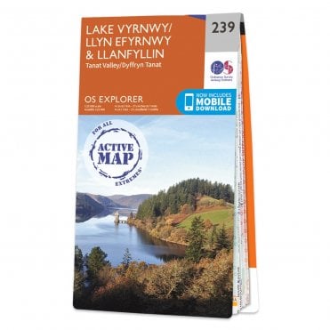 Ordnance Survey Explorer Active map 239 - Lake Vyrnwy & Llanfyllin (Waterproof)