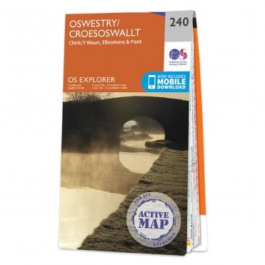 Ordnance Survey Explorer Active map 240 - Oswestry (Waterproof)