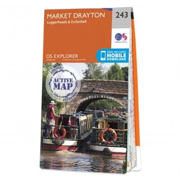 Ordnance Survey Explorer Active map 243 - Market Drayton (Waterproof)