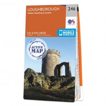 Ordnance Survey Explorer Active map 246 - Loughborough (Waterproof)