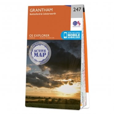 Ordnance Survey Explorer Active map 247 - Grantham (Waterproof)