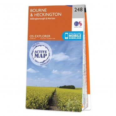 Ordnance Survey Explorer Active map 248 - Bourne & Heckington (Waterproof)