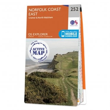 Ordnance Survey Explorer Active map 252 - Norfolk Coast East (Waterproof)