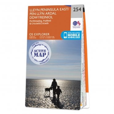 Ordnance Survey Explorer Active map 254 - Lleyn Peninsula East (Waterproof)