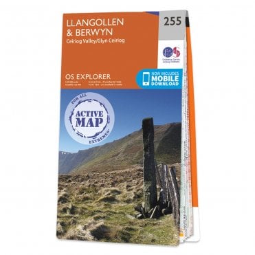 Ordnance Survey Explorer Active map 255 - Llangollen & Berwyn (Waterproof)