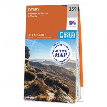 Ordnance Survey Explorer Active map 259 - Derby (Waterproof)