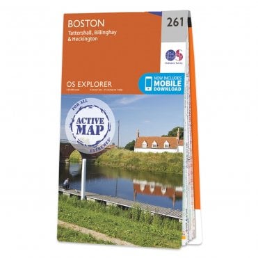Ordnance Survey Explorer Active map 261 - Boston (Waterproof)